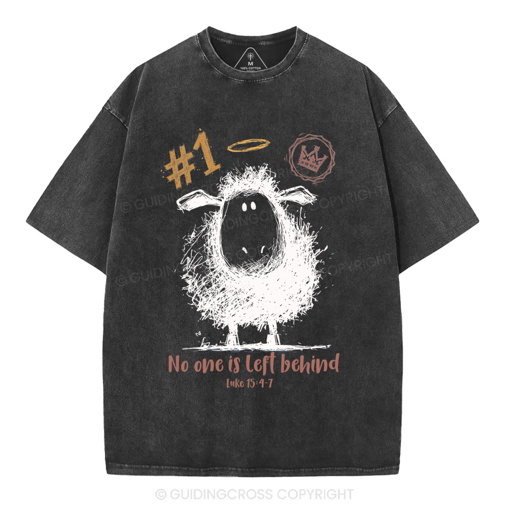 No One Is Left Behind Christian Washed T-Shirt