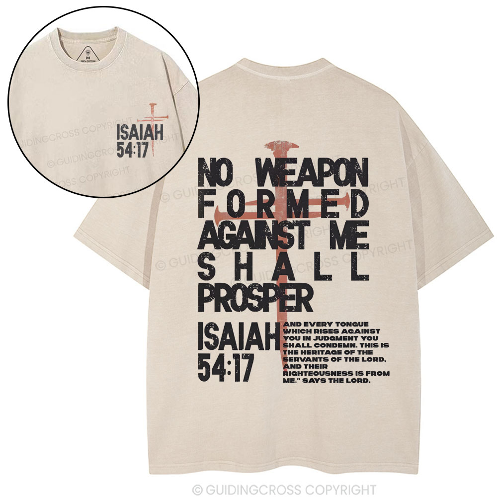 No Weapen Christian Washed T-Shirt