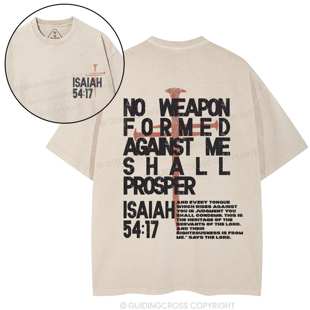 No Weapen Christian Washed T-Shirt