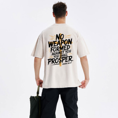 No Weapen Formed Against You Christian Washed T-Shirt