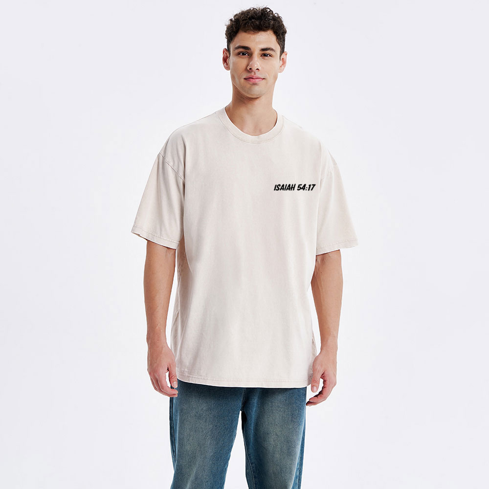 No Weapen Formed Against You Christian Washed T-Shirt
