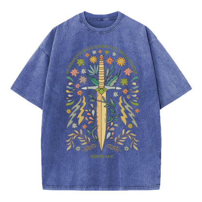 No Weapen Formed Against You Shall Prosper Christian Washed T-Shirt