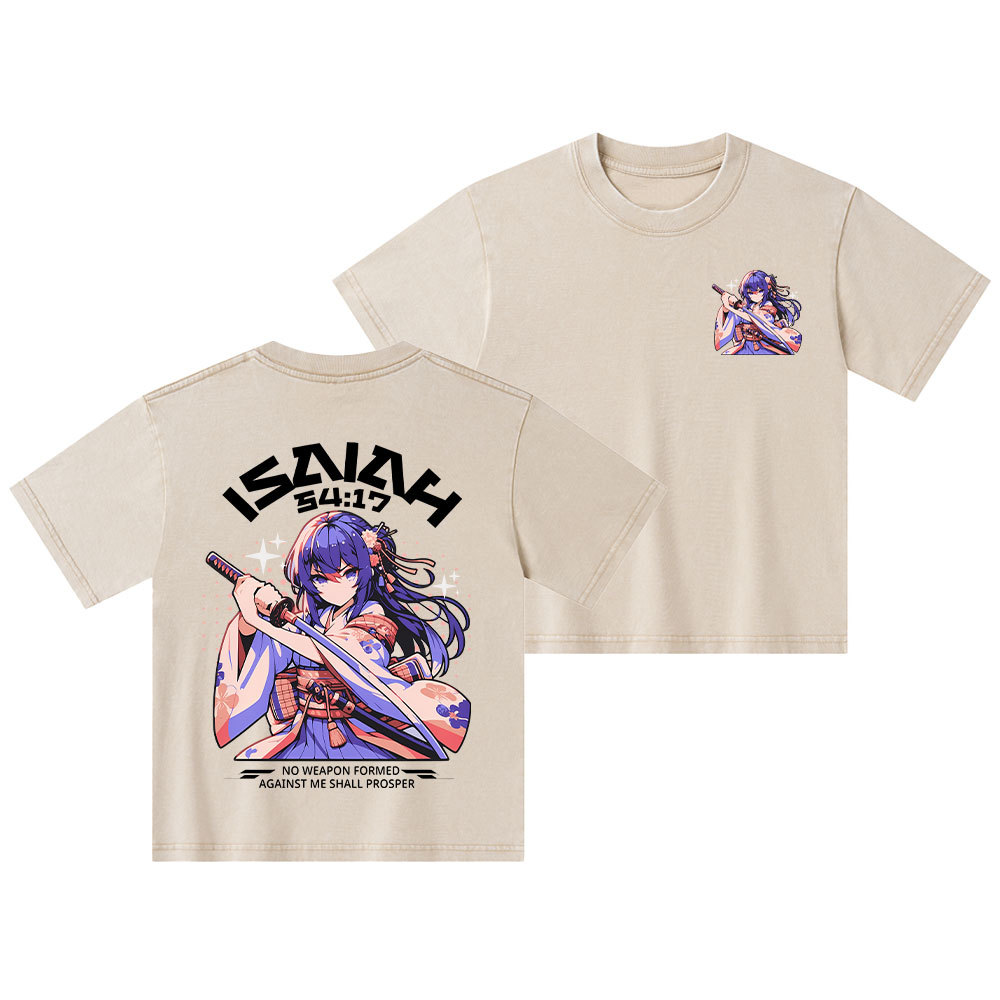 No Weapen Formed Christian Kid Washed T-Shirt