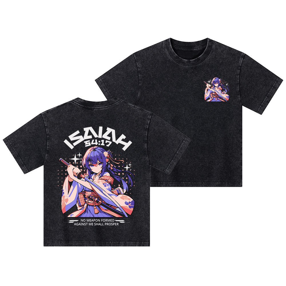 No Weapen Formed Christian Kid Washed T-Shirt