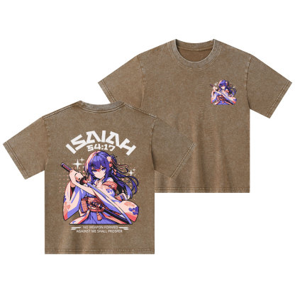 No Weapen Formed Christian Kid Washed T-Shirt