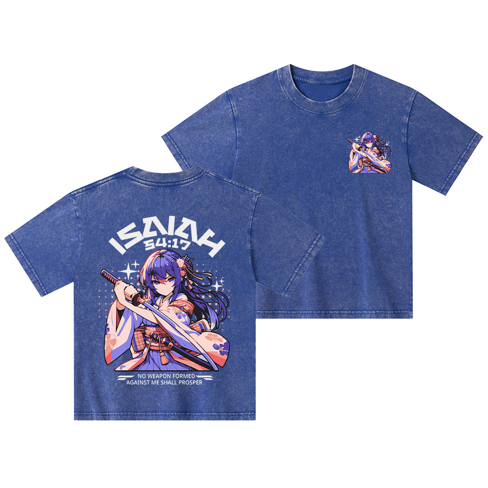 No Weapen Formed Christian Kid Washed T-Shirt