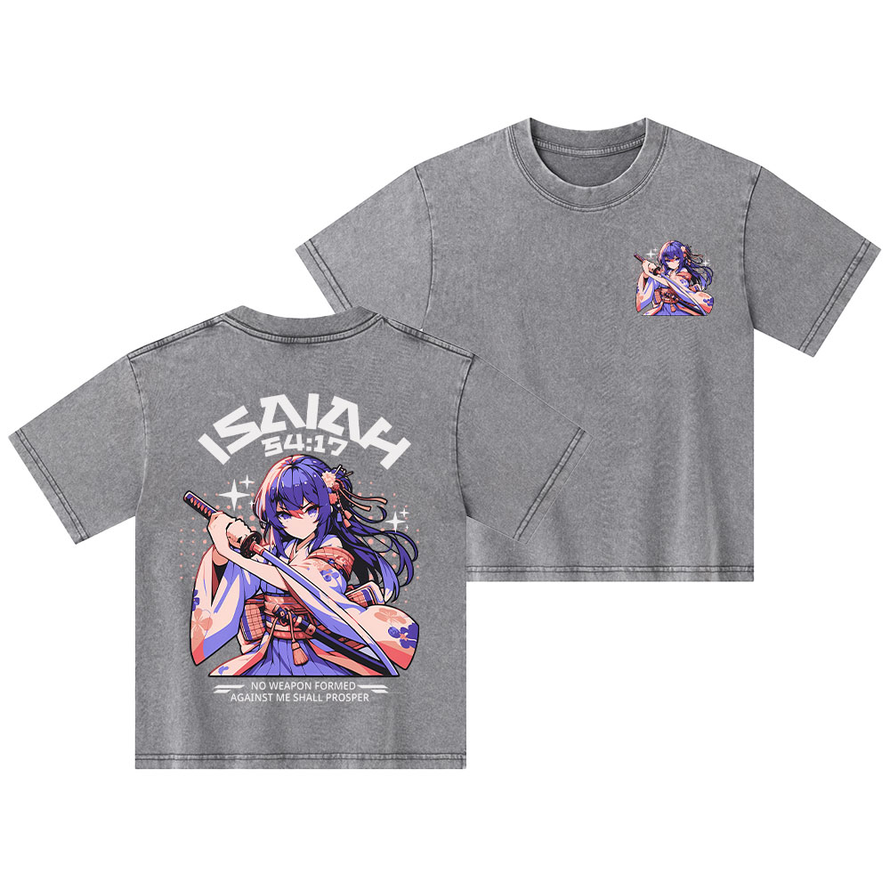 No Weapen Formed Christian Kid Washed T-Shirt