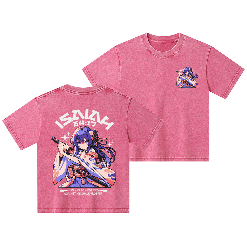 No Weapen Formed Christian Kid Washed T-Shirt