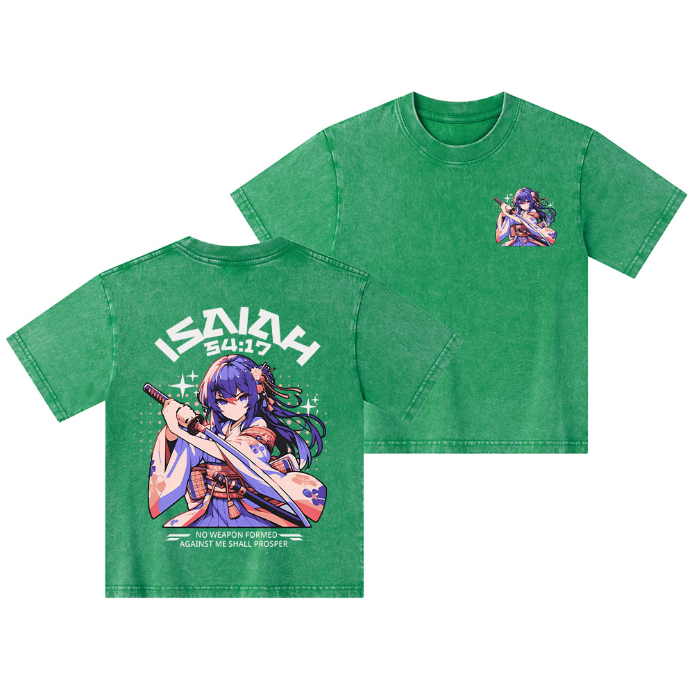 No Weapen Formed Christian Kid Washed T-Shirt