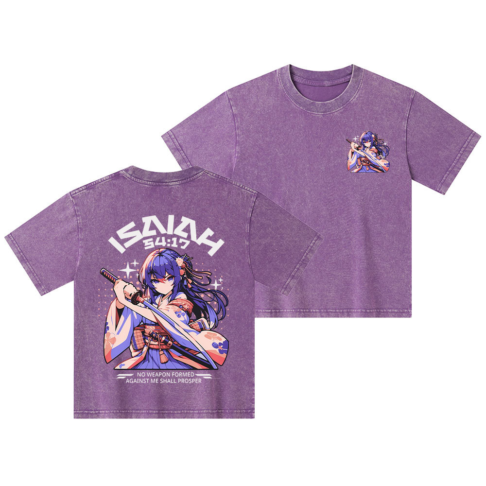 No Weapen Formed Christian Kid Washed T-Shirt