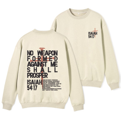 No Weapen Formed Christian Fleece Sweatshirt 