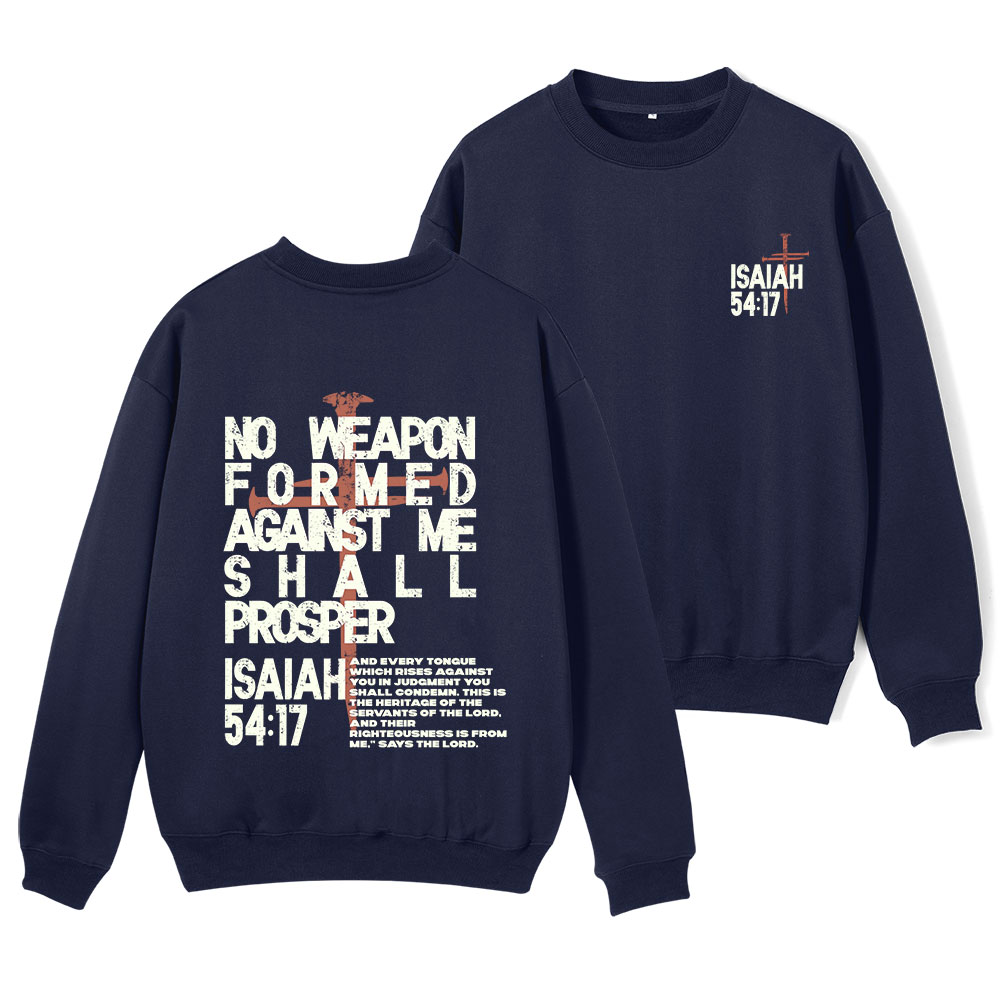 No Weapen Formed Christian Fleece Sweatshirt 