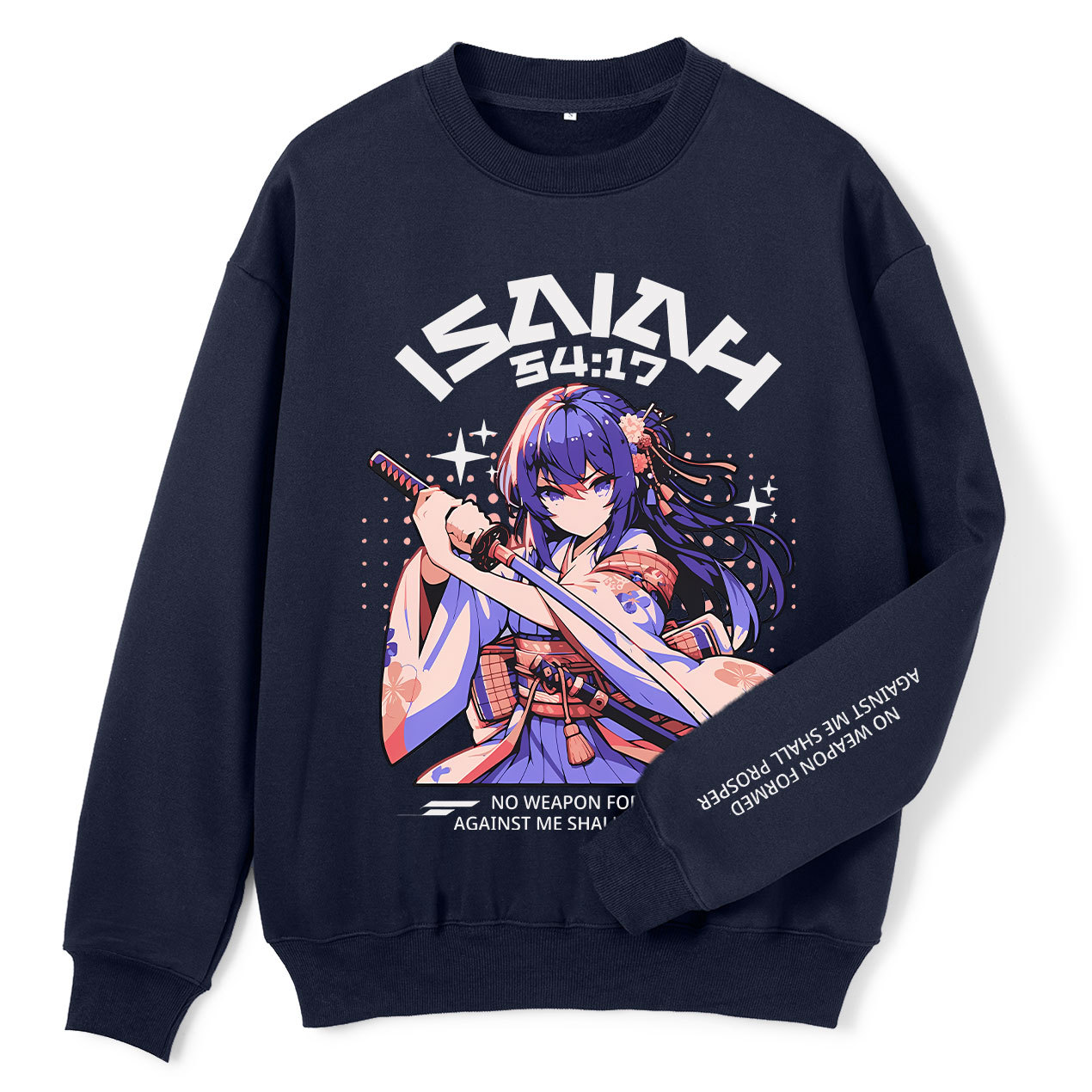 No Weapen Formed Christian Fleece Sweatshirt Sale - GuidingCross