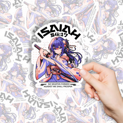 No Weapen Formed Christian Stickers