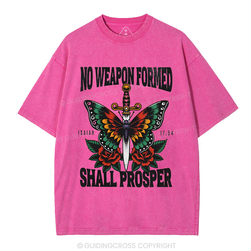 No Weapen Formed Christian Washed T-Shirt