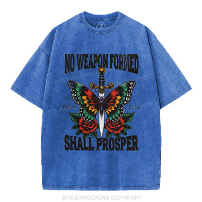 No Weapen Formed Christian Washed T-Shirt