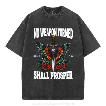 No Weapen Formed Christian Washed T-Shirt