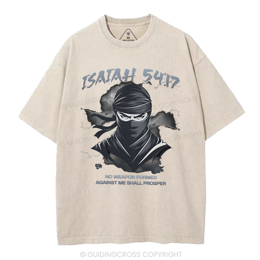 No Weapen Formed Christian Washed T-Shirt