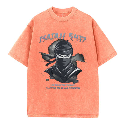 No Weapen Formed Christian Washed T-Shirt