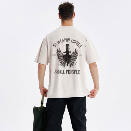 No Weapen Formed Shall Prosper Christain Washed T-Shirt