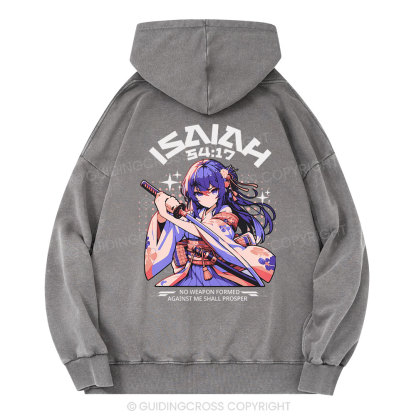 No Weapon Christian Washed Hoodie