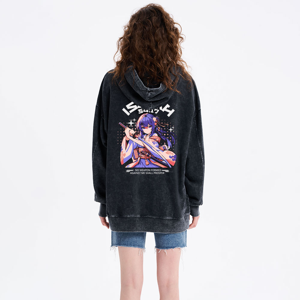 No Weapon Christian Washed Hoodie