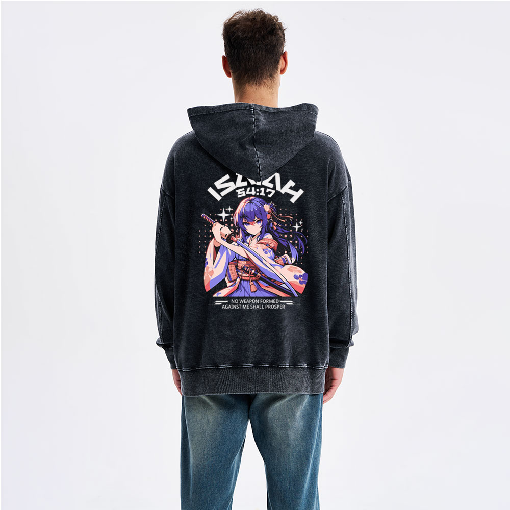 No Weapon Christian Washed Hoodie
