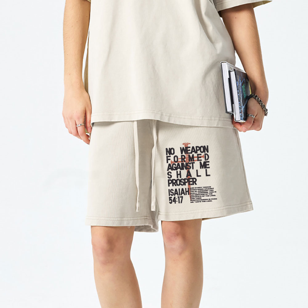 No Weapon Christian Washed Shorts