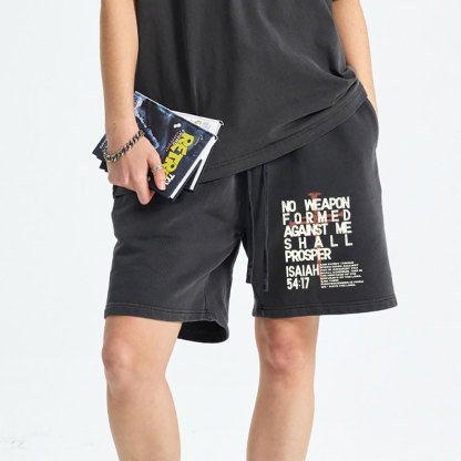No Weapon Christian Washed Shorts