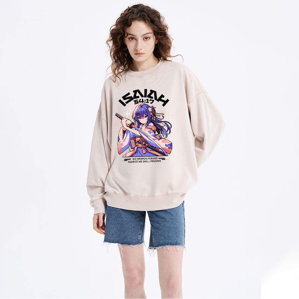 No Weapon Christian Washed Sweatshirt