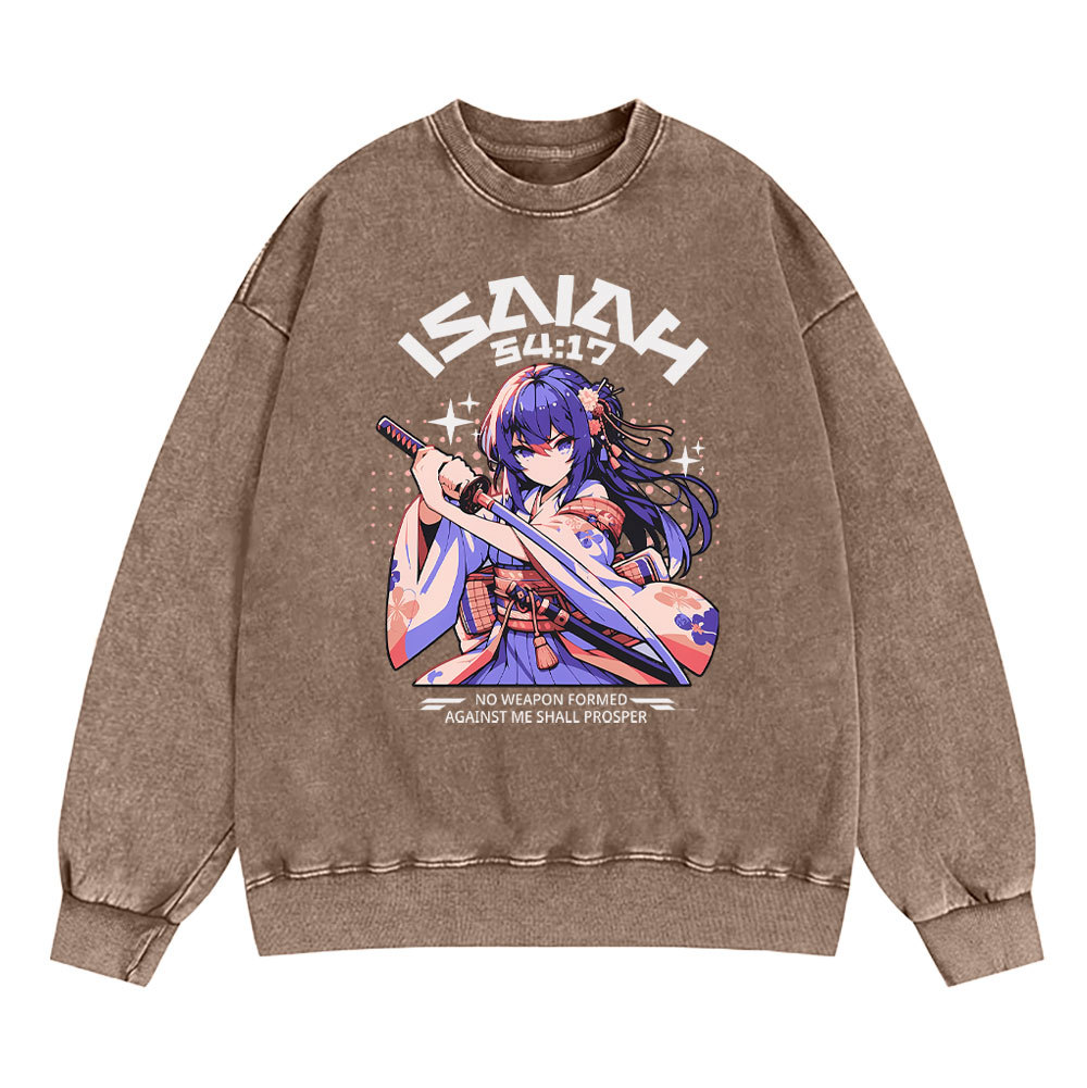 No Weapon Christian Washed Sweatshirt