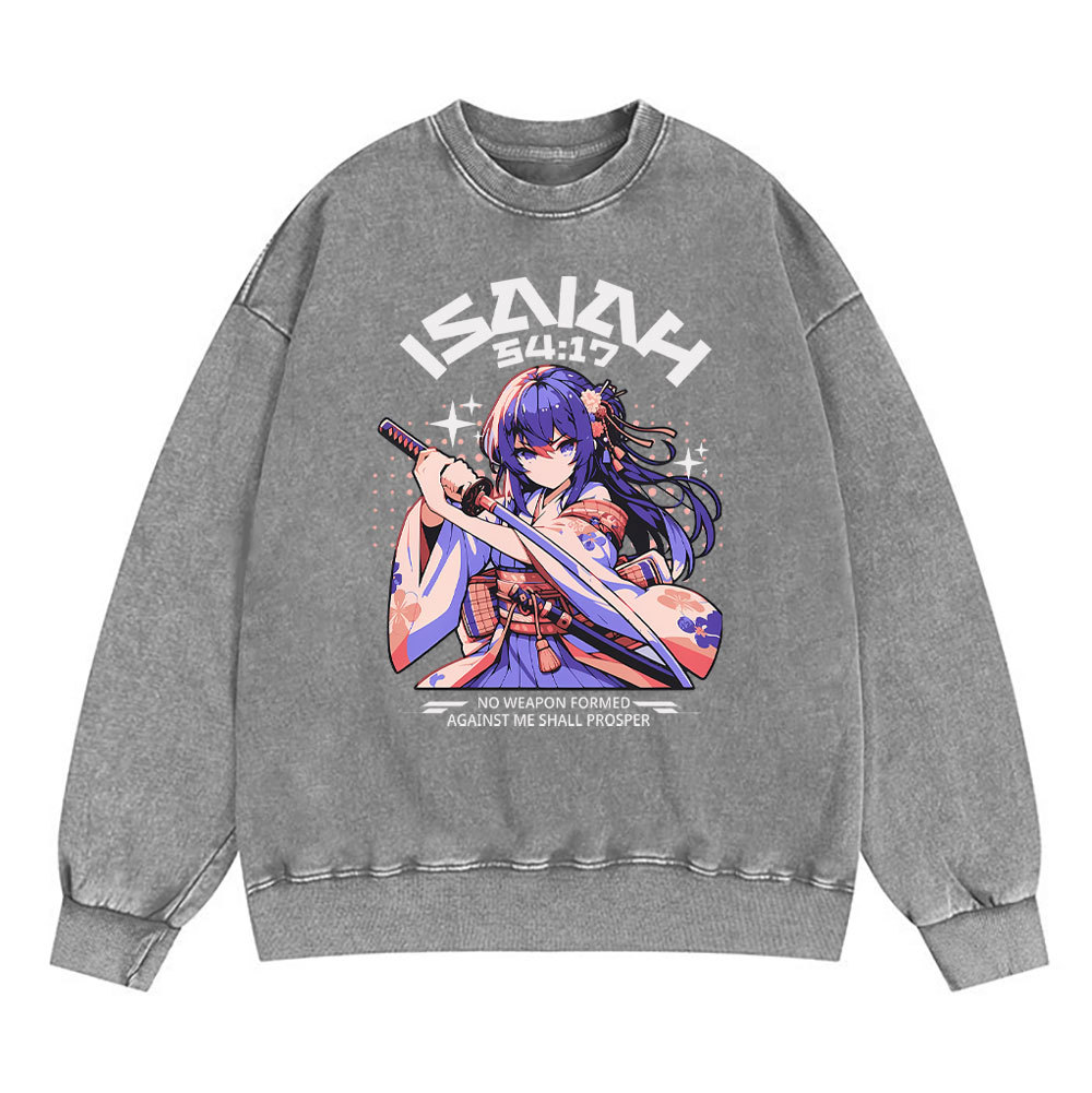 No Weapon Christian Washed Sweatshirt