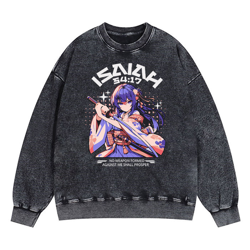 No Weapon Christian Washed Sweatshirt