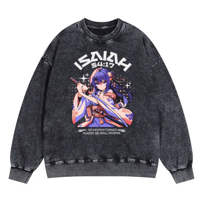 No Weapon Christian Washed Sweatshirt