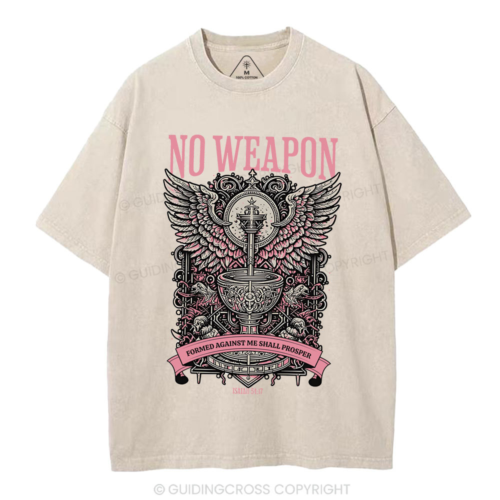 No Weapon  Christian Washed T-Shirt
