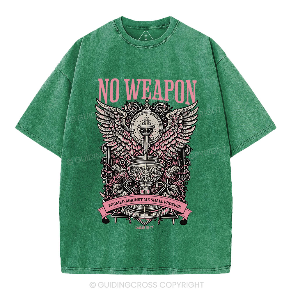 No Weapon  Christian Washed T-Shirt