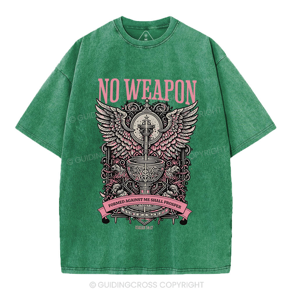 No Weapon  Christian Washed T-Shirt