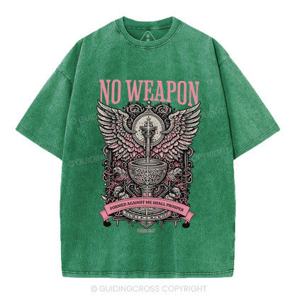No Weapon  Christian Washed T-Shirt