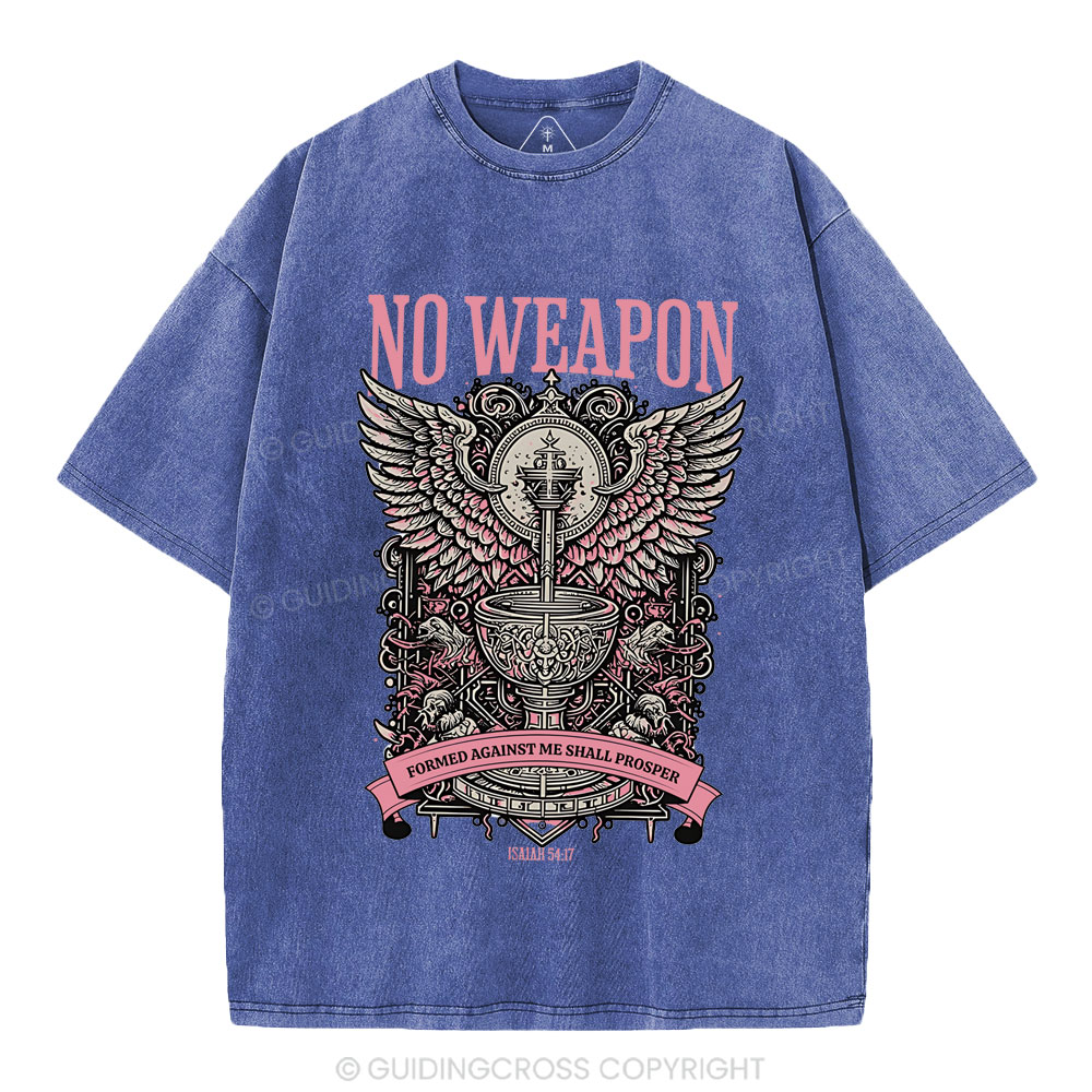 No Weapon  Christian Washed T-Shirt