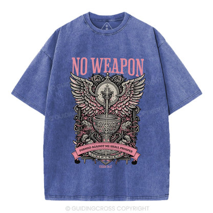 No Weapon  Christian Washed T-Shirt