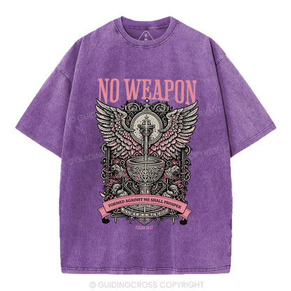 No Weapon  Christian Washed T-Shirt