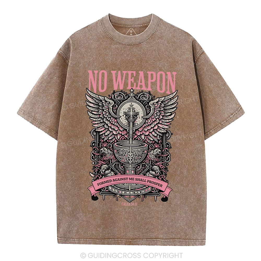 No Weapon  Christian Washed T-Shirt