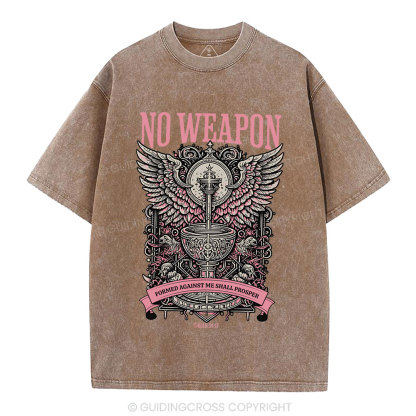 No Weapon  Christian Washed T-Shirt