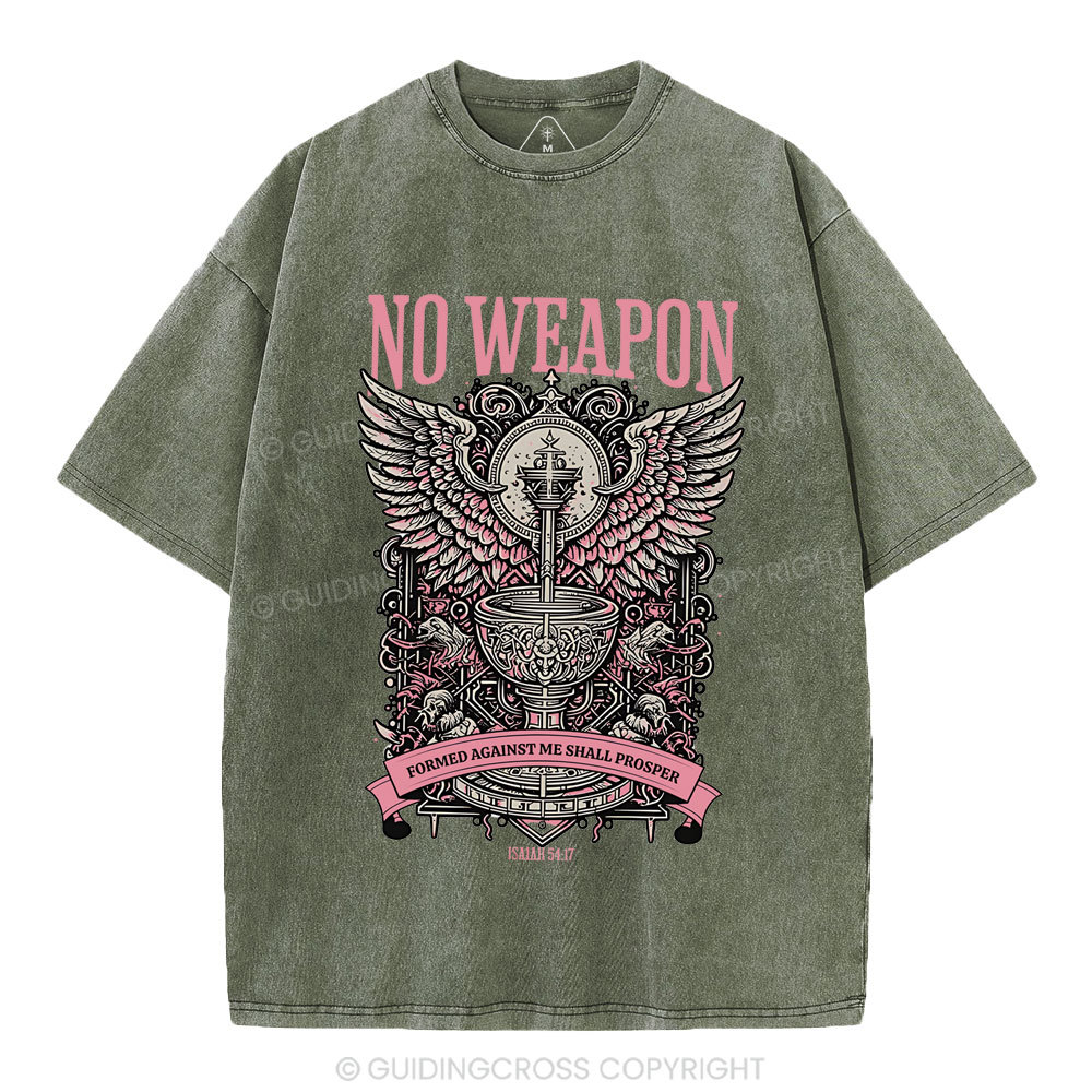 No Weapon  Christian Washed T-Shirt
