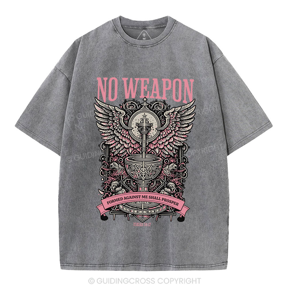 No Weapon  Christian Washed T-Shirt