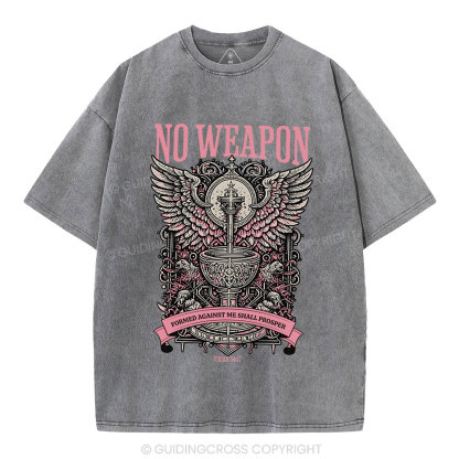 No Weapon  Christian Washed T-Shirt