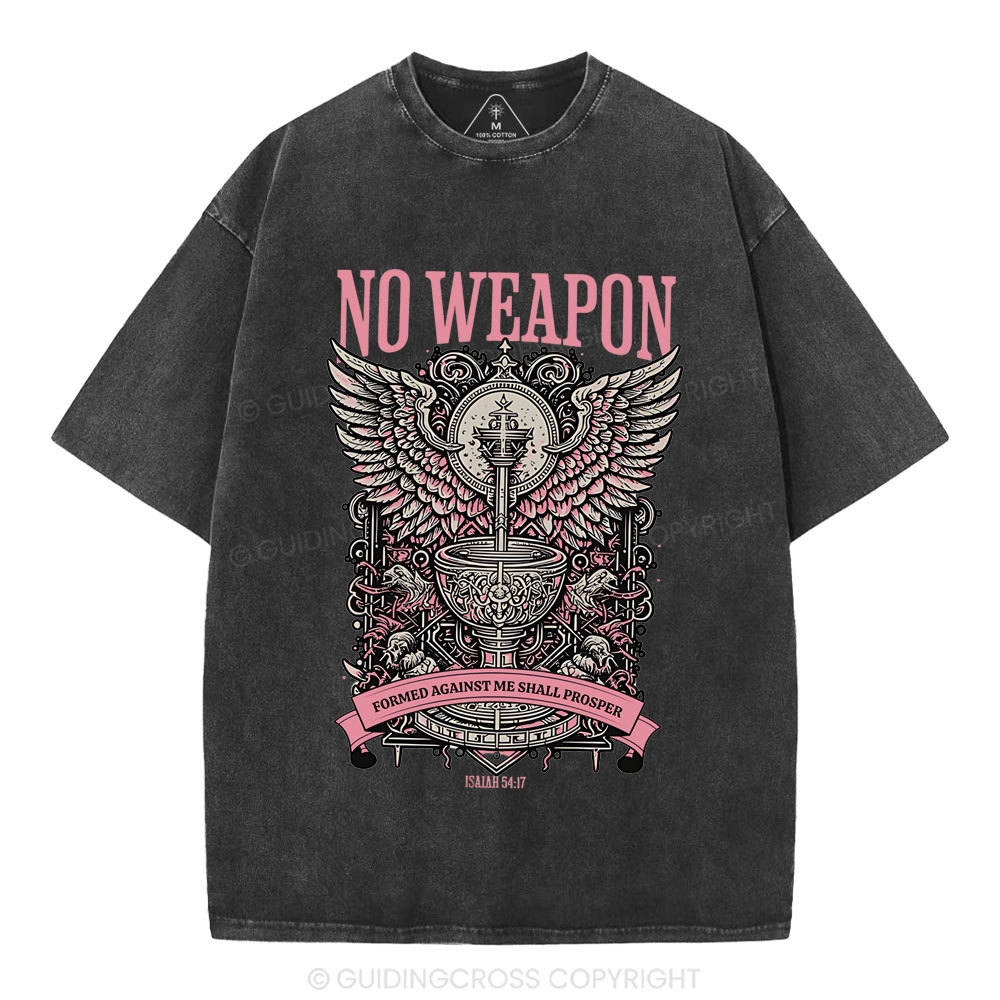 No Weapon  Christian Washed T-Shirt