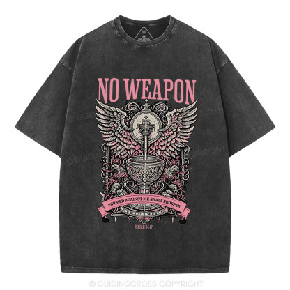 No Weapon  Christian Washed T-Shirt