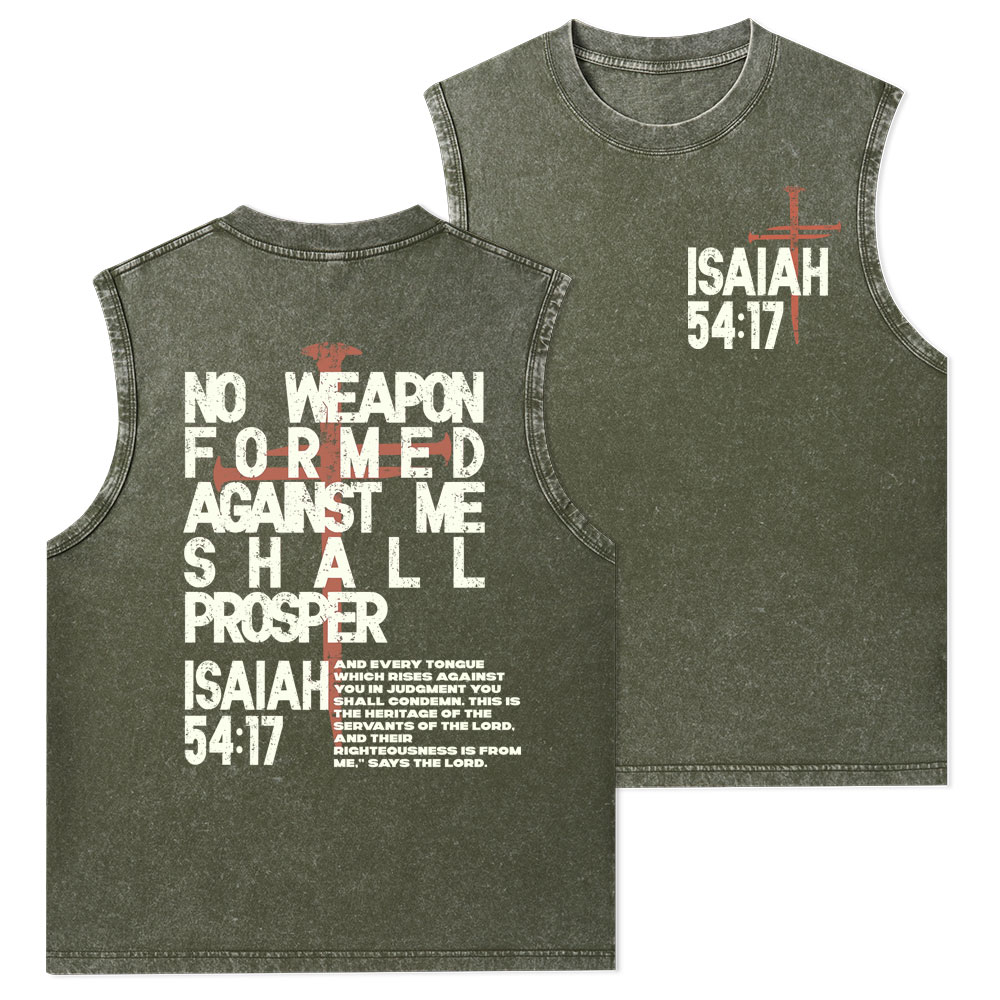 No Weapon Christian Washed Tank Top