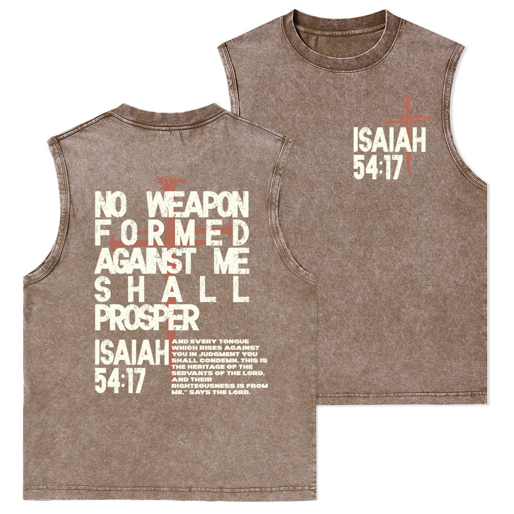 No Weapon Christian Washed Tank Top